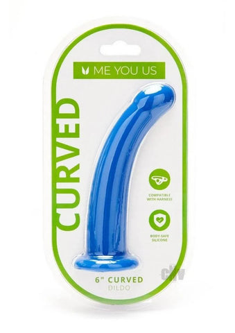 Myu Curved Silicone Dildo 6 Blue