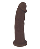 9 Inch Fleshstixxx  Silicone Dildo W/o Balls -  Chocolate