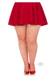 Spandex Indust Net Tights 1x-2x Red