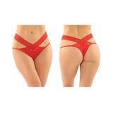 Daphne Microfiber Brazilian-cut Panty With Criss-cross Lace Waistband 6-pack S/m Red