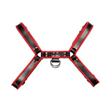 O.t.h Leather Harness - Black With Red Piping Size Large