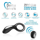 Doctor Love Zinger+ Vibrating Cock Ring Remote Black