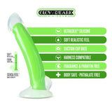 Neo Elite - Glow-in-the-dark Omnia - 7-inch Silicone Dual-density Dildo - Neon Green