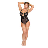 Balconette Teddy & Cat Ears Black 2Xl