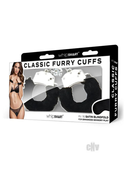 Whipsmart Furry Cuffs Eye Mask Blk