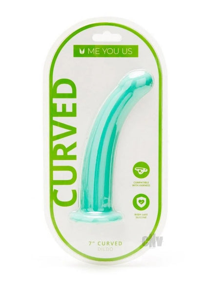 Myu Curved Silicone Dildo 7 Aqua