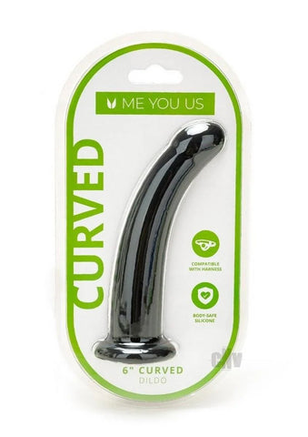 Myu Curved Silicone Dildo 6 Black