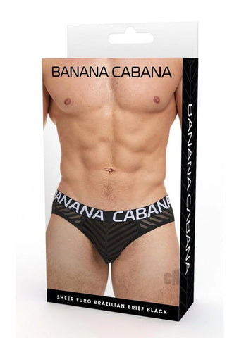 Banana Cabana Sheer Bikini Md/lg Black