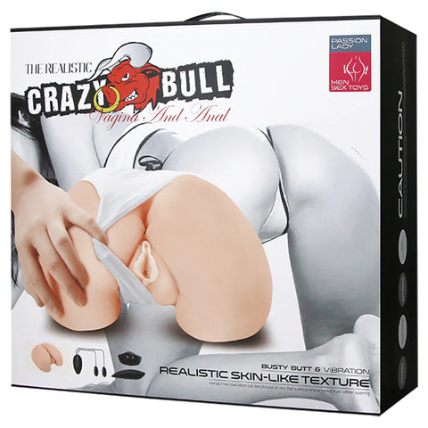 Crazy Bull the Realistic Skin-Like Texture Vagina and Anal Masturbator Busty Butt and  Vibration