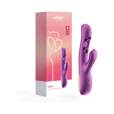 Honey Play Box Gem Pressure Sensing App-Controlled Twin Balls Rabbit Purple