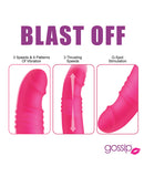 Curve Toys Gossip Blasters 7X Thrusting Silicone Vibrator - Magenta