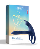 Black Fox Vibrating Girth Enhancer Penis Sleeve - Blue