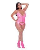 Hard Candy Basque & Cheeky Panty Pink QN