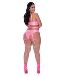 Hard Candy Basque & Cheeky Panty Pink QN