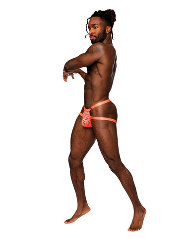 Rude Awakening Mesh Ring Jock Neon Orange L/XL