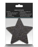 Pretty Pasties Glitter Stars Black/Gold - 2 Pair