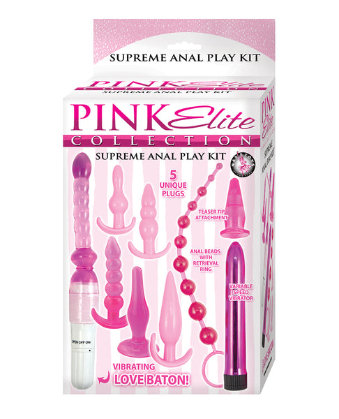 Pink Elite Collection Supreme Anal Play Kit - Pink