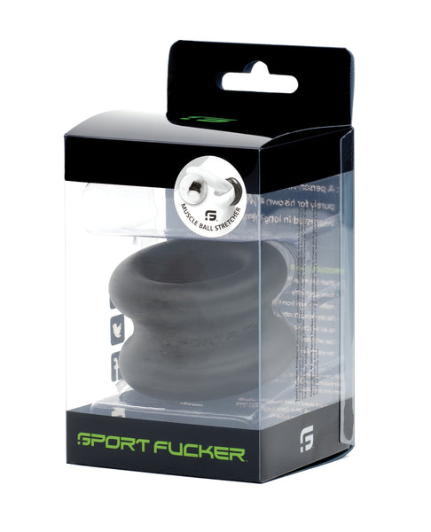 Sport Fucker Silicone Muscle Ball Stretcher - Black