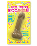 Super Fun Big Penis Candle - Brown