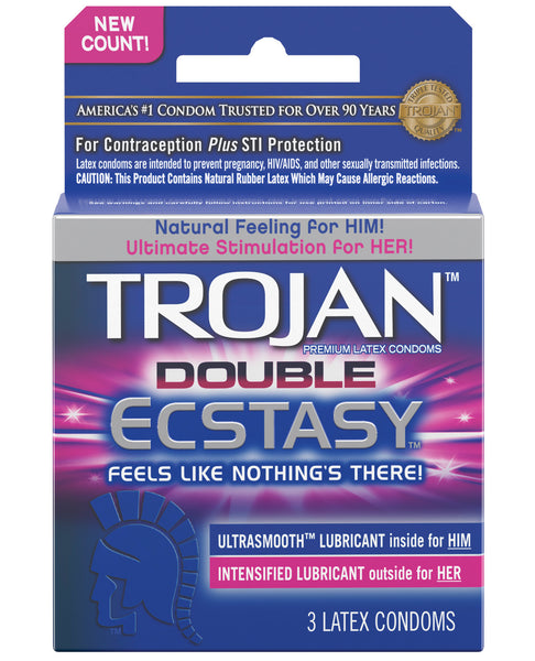 Trojan Double Ecstasy Condom - Box of 3