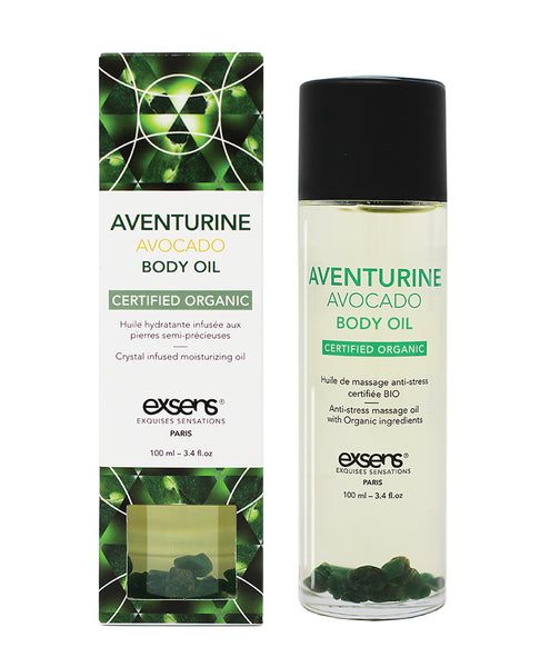 EXSENS Organic Body Oil w/Stones - Adventure Avocado 100 ml