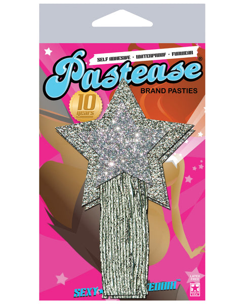 Pastease Silver Glitter Tassle Stars O/S