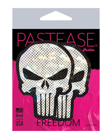 Pastease Glittering Punisher Skull - White/Black O/S