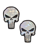 Pastease Glittering Punisher Skull - White/Black O/S