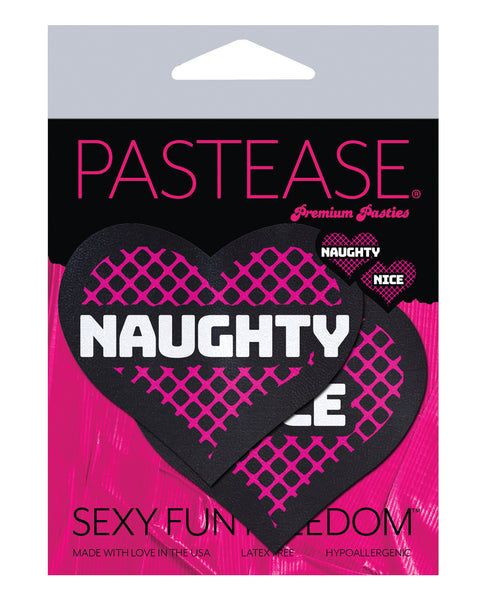 Pastease Naughty & Nice Hearts - Black/Pink O/S