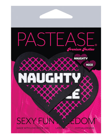 Pastease Naughty & Nice Hearts - Black/Pink O/S