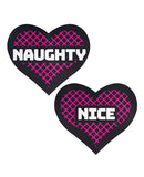 Pastease Naughty & Nice Hearts - Black/Pink O/S