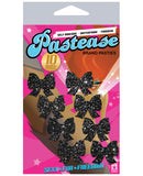 Pastease Mini Glitter Bows - Black Pack of 8