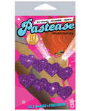 Pastease Mini Glitter Hearts - Purple Pack of 8
