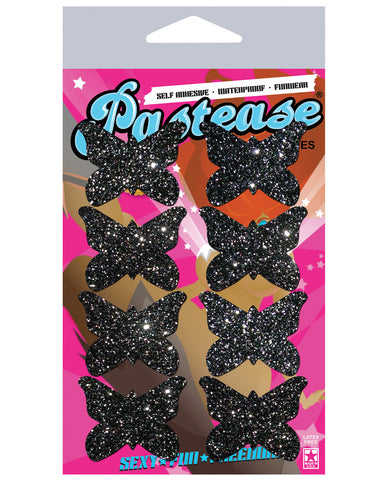 Pastease Mini Glitter Butterflies - Black Pack of 8