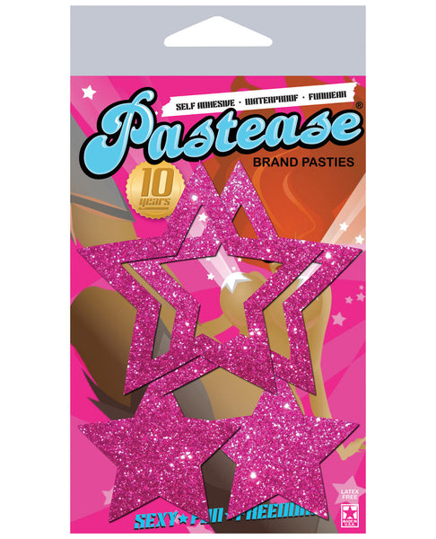 Pastease Glitter Peek a Boob Stars - Hot Pink