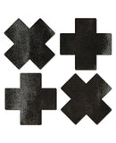 Pastease Petites Liquid Cross - Black O/S Pack of 2 Pair