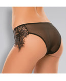 Adore Lavish & Lace Crotchless Panty Black O/S