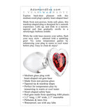 Adam & Eve Red Heart Gem Glass Plug - Medium