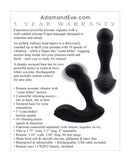 Adam & Eve Adam's Come Hither Prostate Massager w/Remote - Black