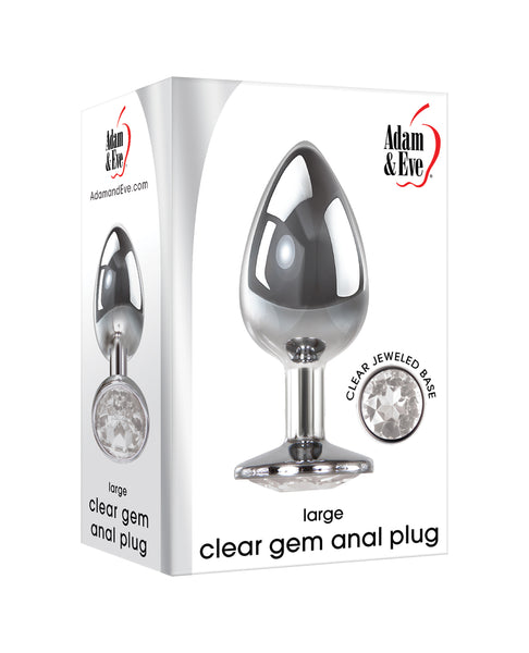 Adam & Eve Clear Gem Anal Plug Large