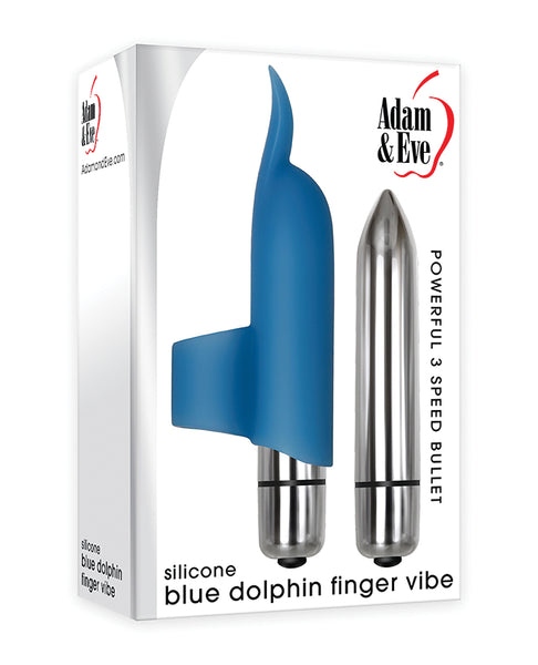 Adam & Eve Dolphin Finger Vibe - Blue