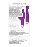 Adam & Eve Silicone G Spot Pleaser Rechargeable Dual Stim - Purple