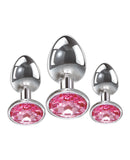 Adam & Eve Pink Heart Gem Anal Plug Set