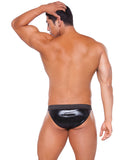 Zeus Wet Look Brief Black O/S