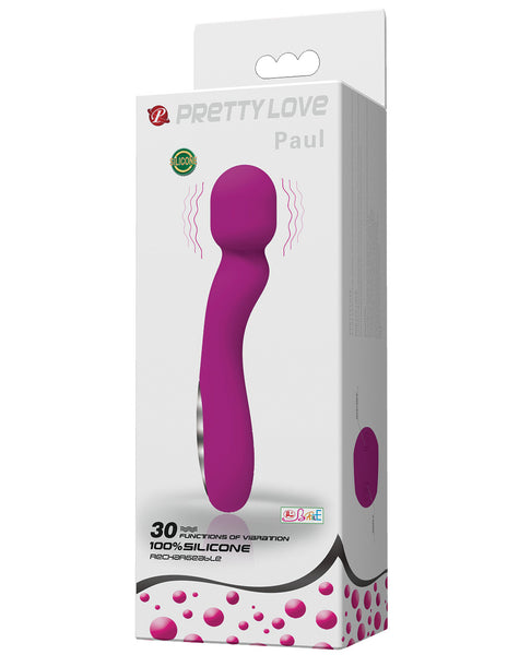 Pretty Love Paul USB Rechargeable Wand - Fuchsia