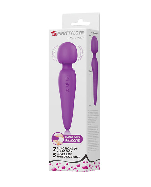 Pretty Love Meredith Liquid Silicone Wand - Purple