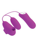 Pretty Love Suction & Vibro Bullets - Fuchsia