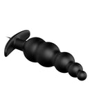 Pretty Love Vibrating Bead Shaped Butt Plug - Black