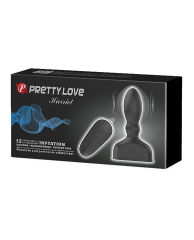 Pretty Love Harriet Inflating Butt Plug - Black