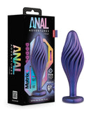 Blush Anal Adventures Matrix Swirling Bling Plug - Sapphire